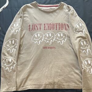 Denim & Flower Beige Long Sleeve Shirt